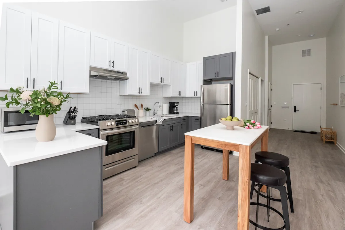 Shared kitchen space at Addams CoLiving
