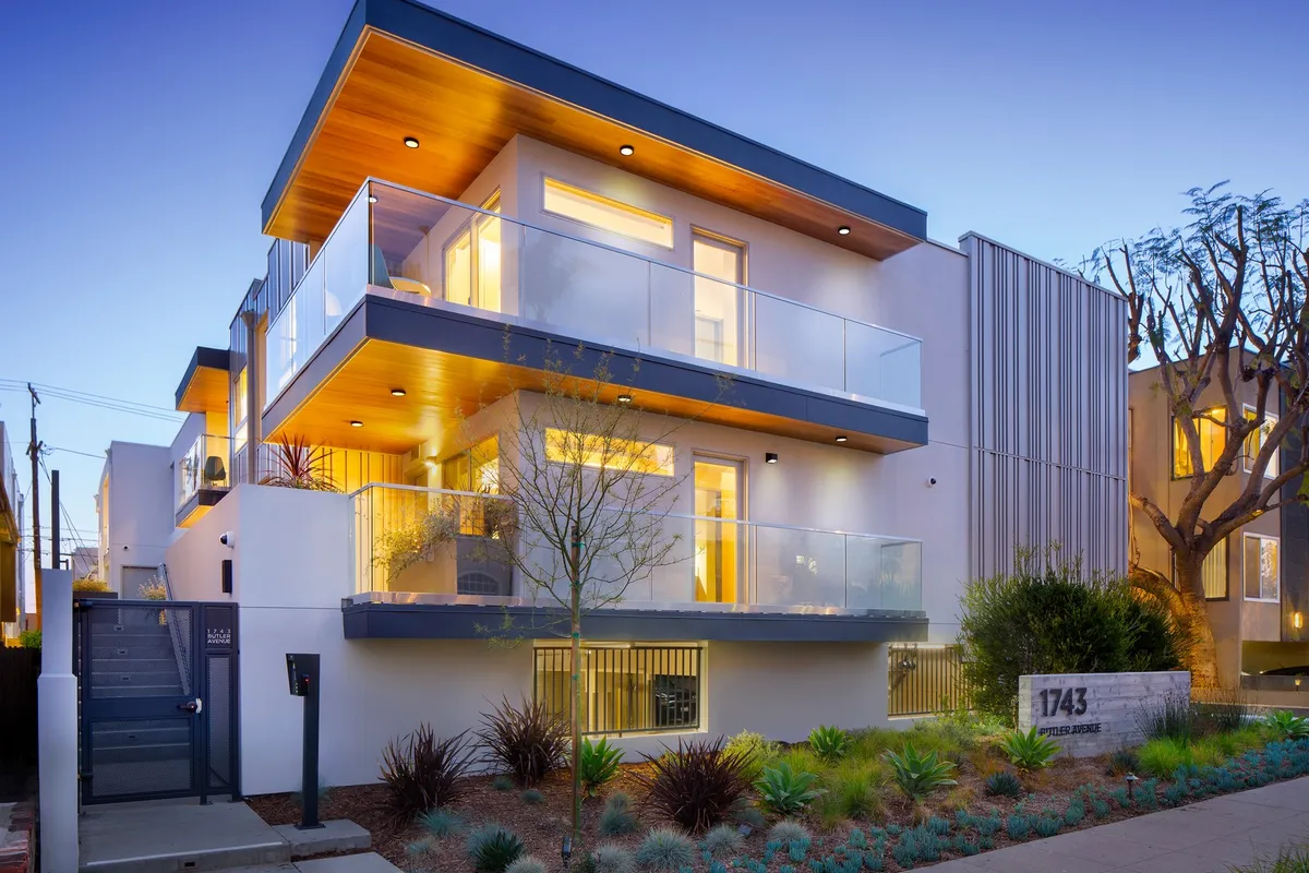 Building exterior of 1743 Butler Ave in West LA