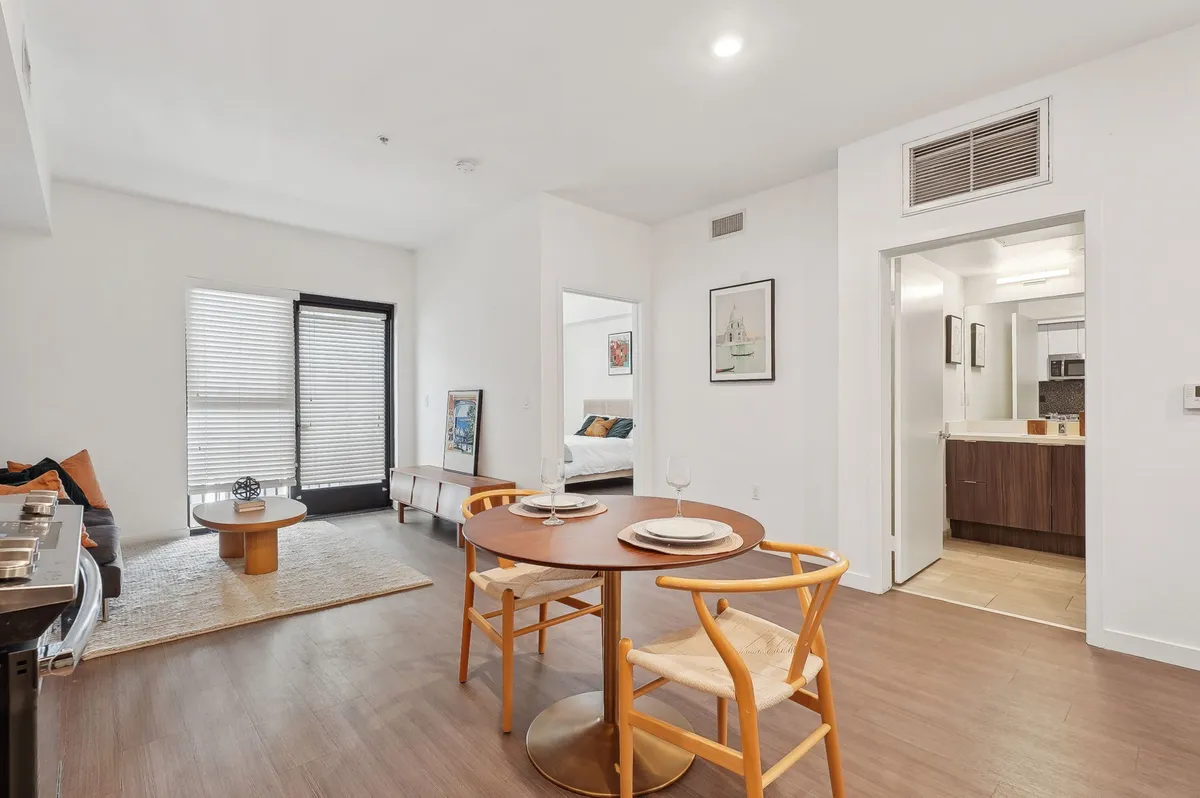 1-bedroom apartment interior at Luna On Wilshire