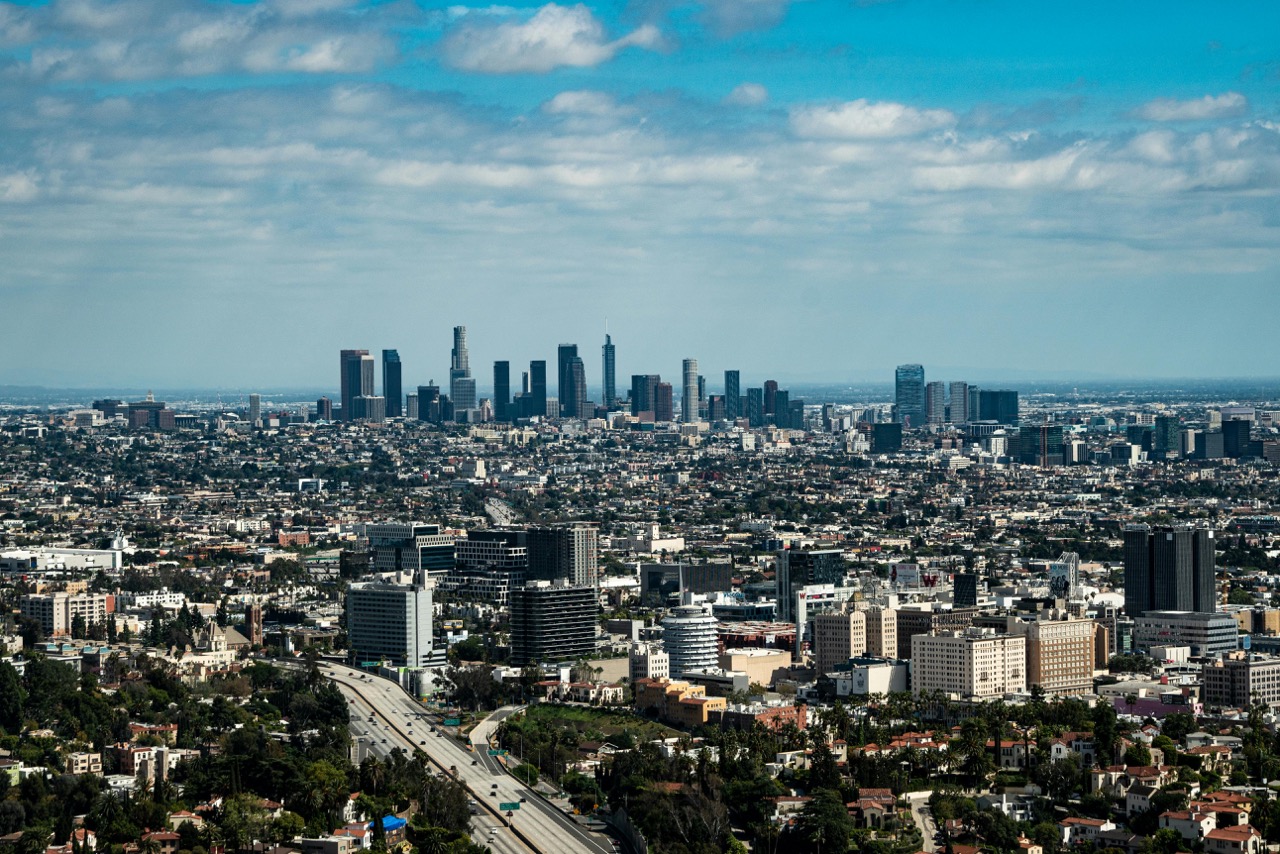 Los Angeles With High Rise Buildings Under Blue Sky